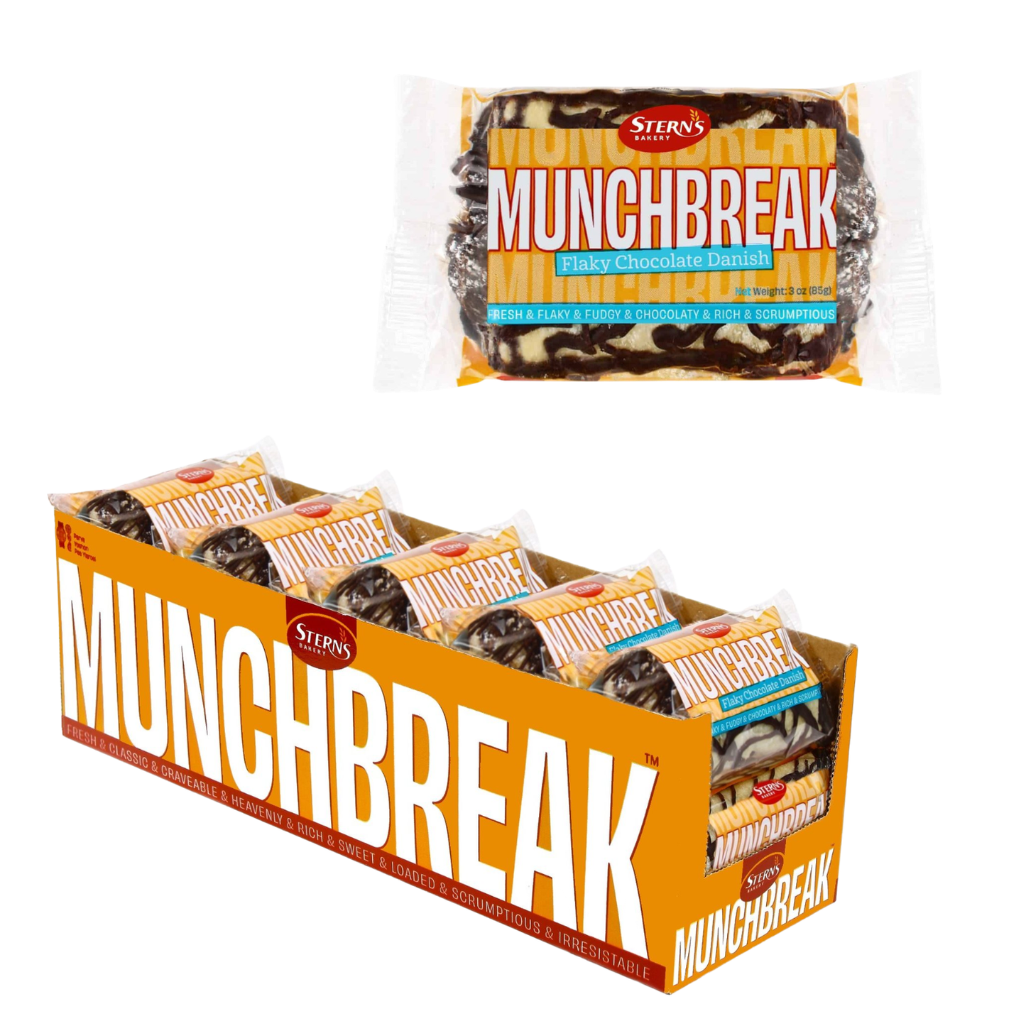 Sterns - Munchbreak Flaky Chocolate Danish - 1-Pack