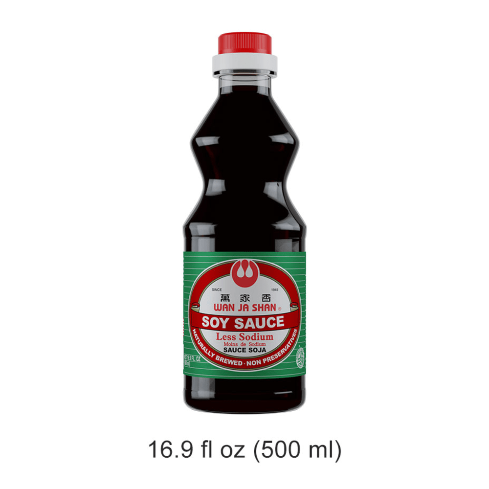 Wan Ja Shan - Less Sodium Soy Sauce - 12-Pack (16.9 oz)