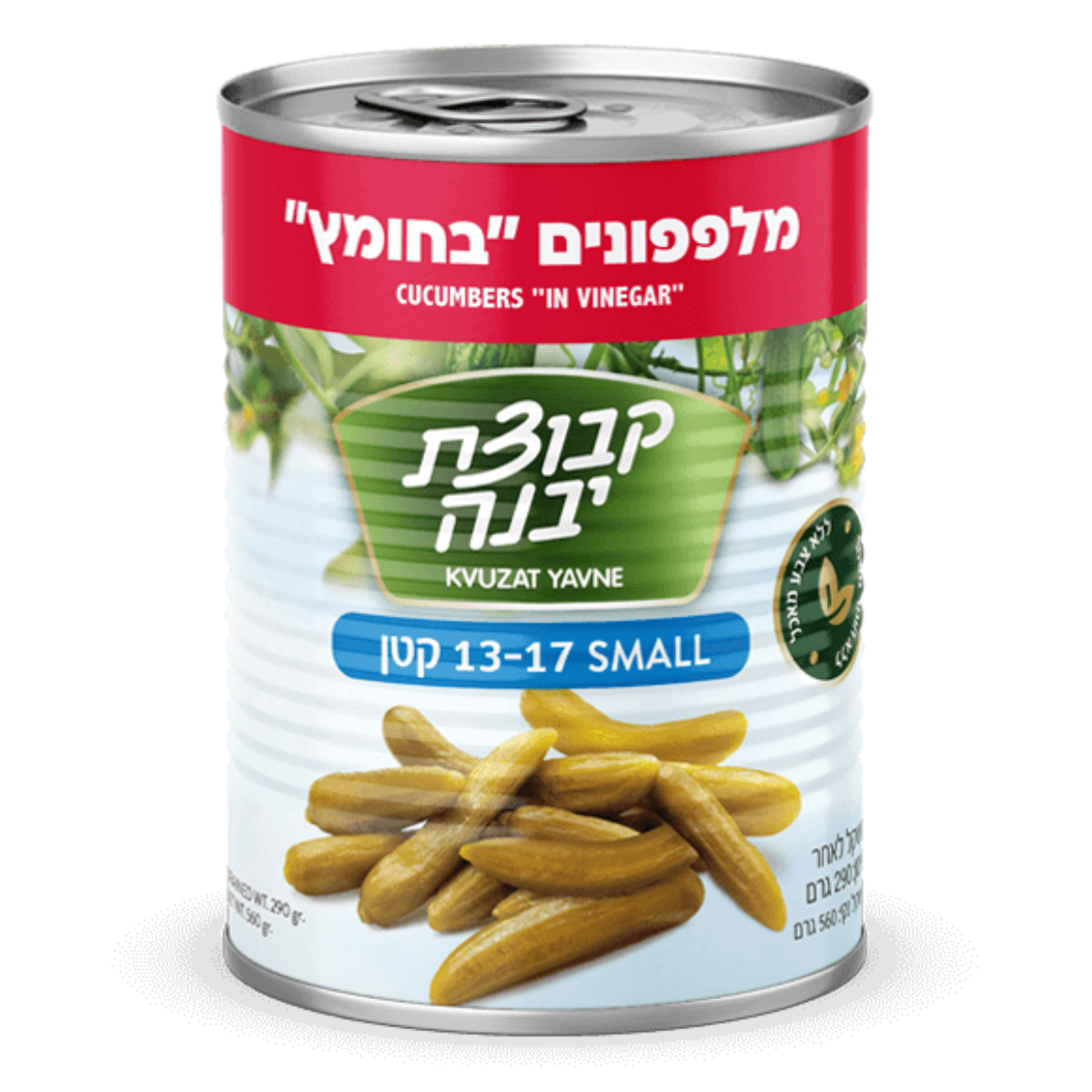 Kvuzat Yavne - Cucumber In Vinegar (13-17)  - 12-Pack (19 oz)