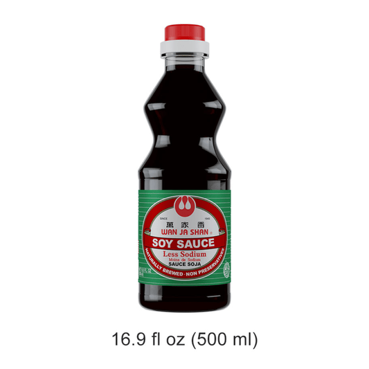 Wan Ja Shan - Less Sodium Soy Sauce - 12-Pack (16.9 oz)